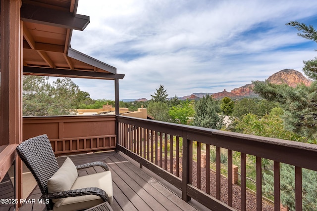 225 Sierra Rd, Sedona, AZ 86336 - deck featuring a mountain view