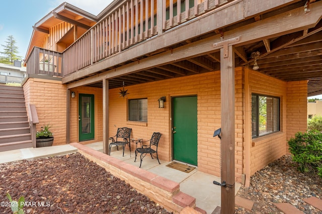 225 Sierra Rd, Sedona, AZ 86336 - view of patio / terrace featuring stairs