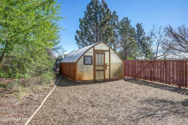 24585 N Catalina St, Paulden, AZ 86334 - view of greenhouse featuring a fenced backyard