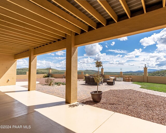 view of patio with an outdoor hangout area