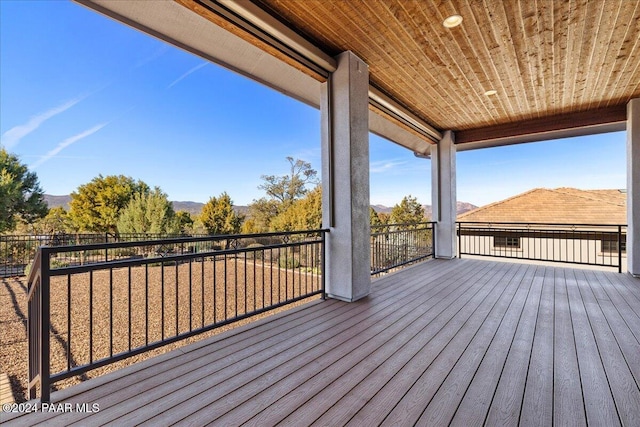 view of wooden terrace