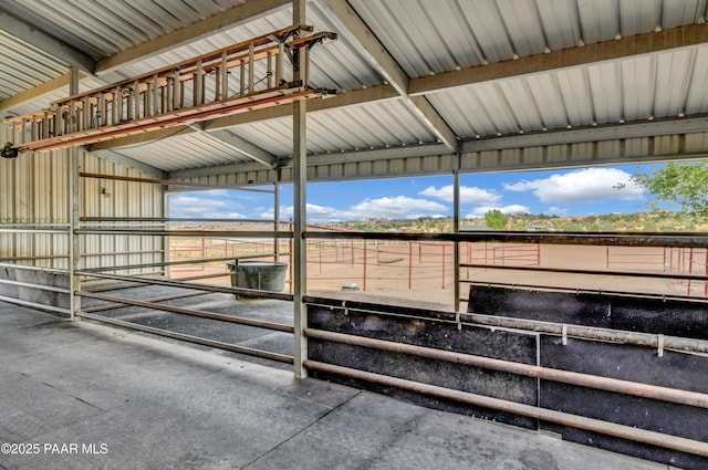 view of horse barn
