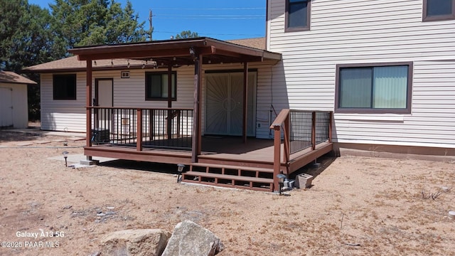 3035 Hozoni Rd, Prescott, AZ 86305 - rear view of house with a deck