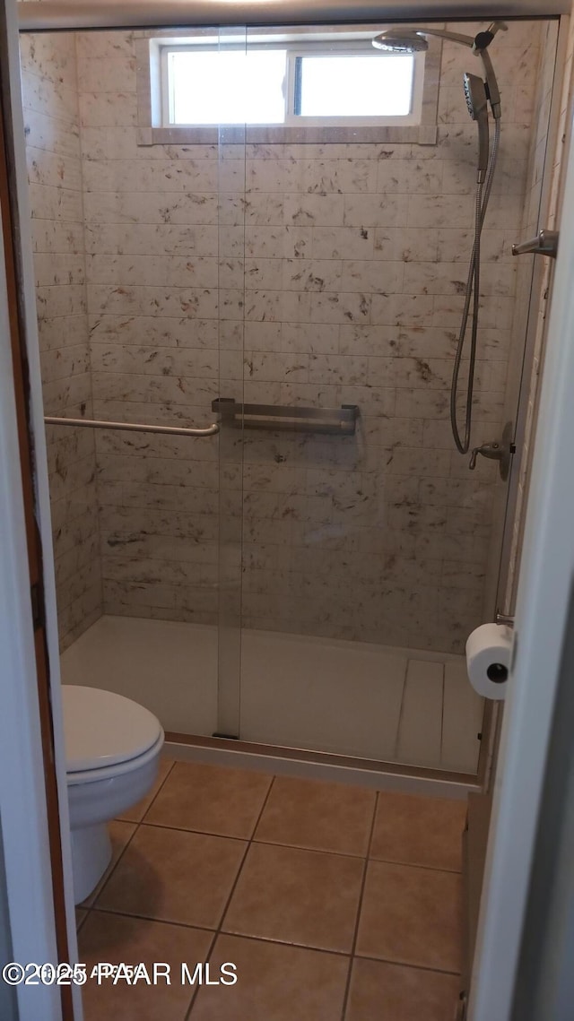 3035 Hozoni Rd, Prescott, AZ 86305 - full bath with a shower stall, tile patterned floors, and healthy amount of natural light