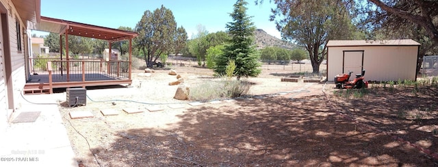3035 Hozoni Rd, Prescott, AZ 86305 - view of yard featuring a deck and a shed