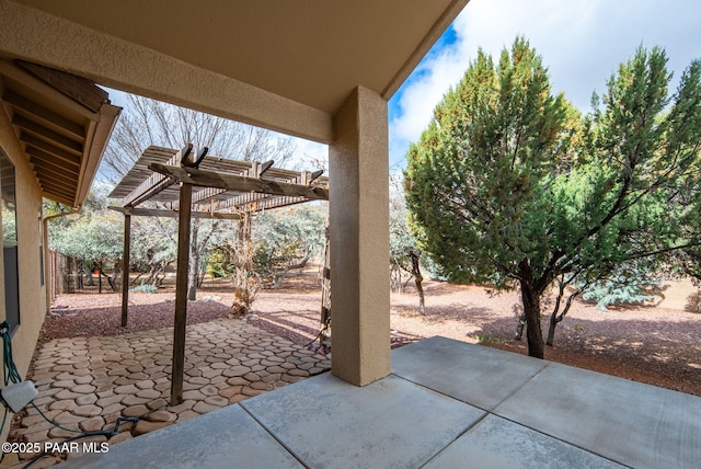 view of patio with a pergola