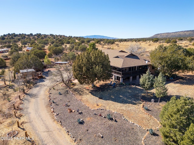 aerial view featuring a mountain view