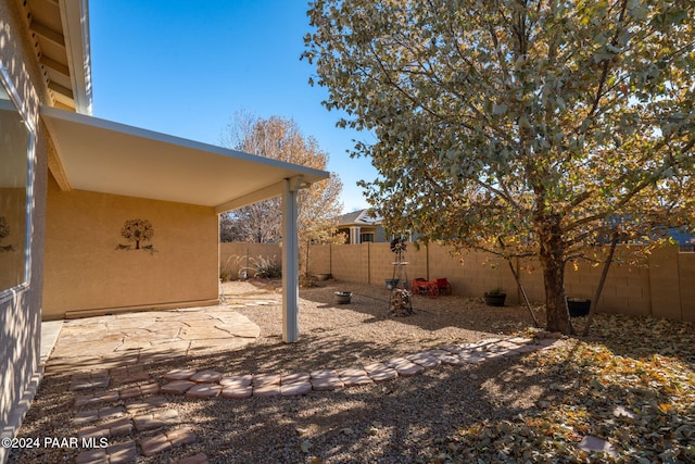 view of yard with a patio