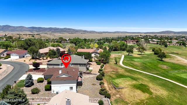 1107 N Buena Vista E, Dewey-Humboldt, AZ 86327 - aerial view of residential area featuring mountains and a golf club