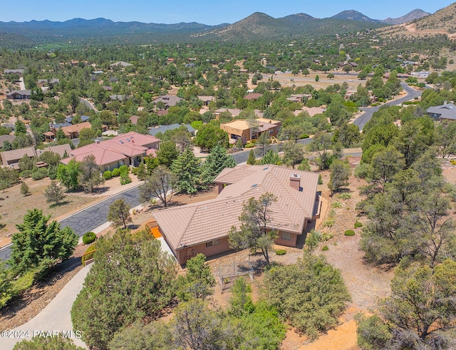 bird's eye view featuring a mountain view