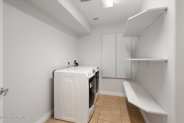 532 Goshawk Trl, Prescott, AZ 86301 - washroom with washer and clothes dryer and light tile patterned floors