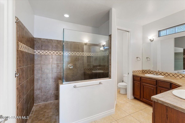 532 Goshawk Trl, Prescott, AZ 86301 - full bath featuring tile patterned floors, vanity, and a walk in shower