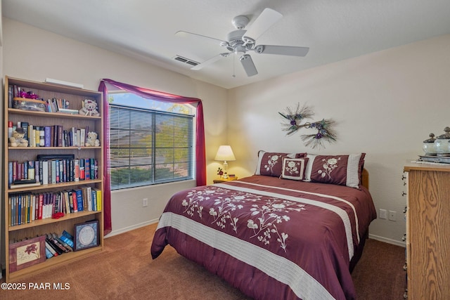 4034 N Sheridan Ln, Prescott Valley, AZ 86314 - bedroom with carpet, baseboards, and ceiling fan