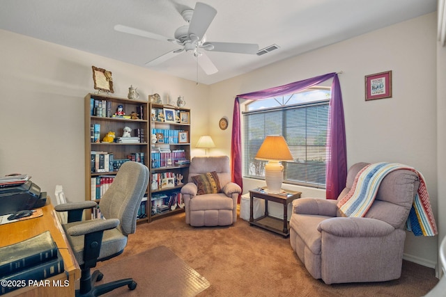 4034 N Sheridan Ln, Prescott Valley, AZ 86314 - carpeted office with ceiling fan