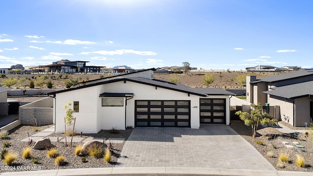 exterior space featuring a garage