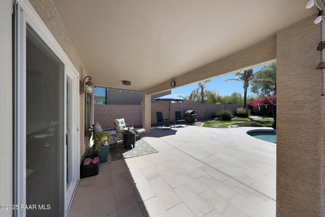 26647 N 43rd St, Cave Creek, AZ 85331 - fenced backyard featuring a patio area