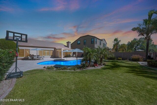 26647 N 43rd St, Cave Creek, AZ 85331 - view of swimming pool featuring a fenced backyard and a patio area
