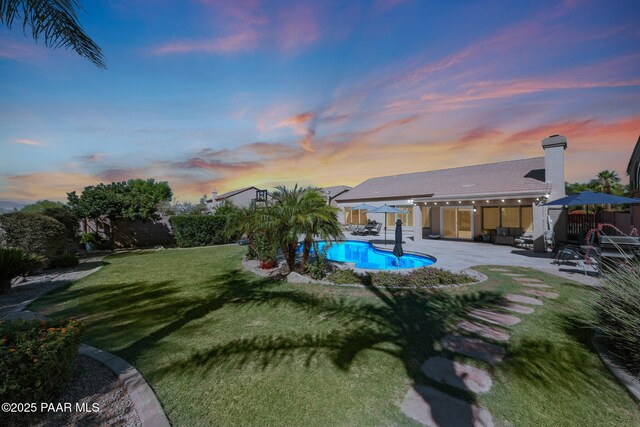 26647 N 43rd St, Cave Creek, AZ 85331 - view of swimming pool with a patio and a pergola