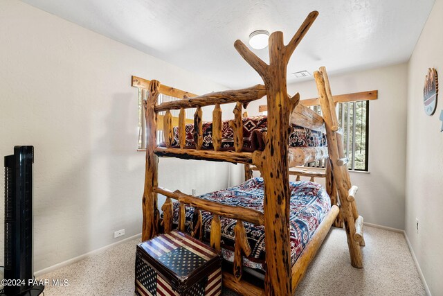 bedroom with carpet floors