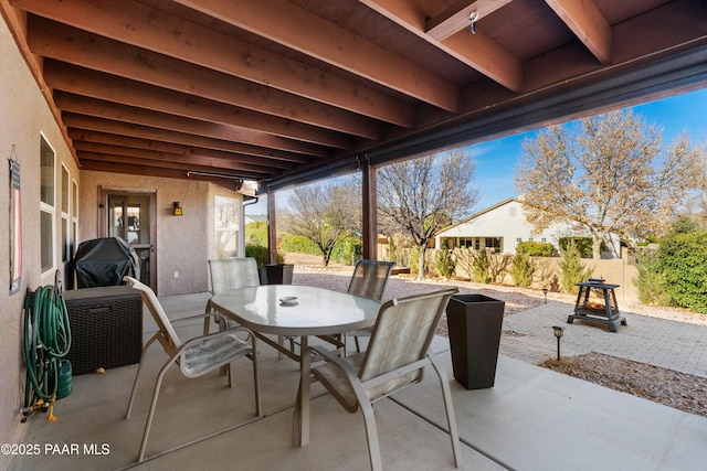 view of patio featuring area for grilling
