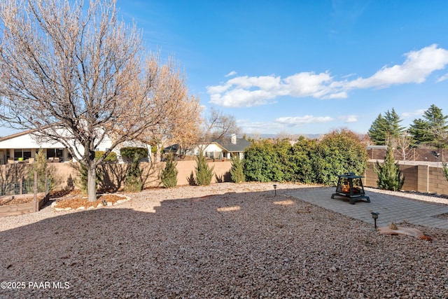 view of yard featuring a patio area