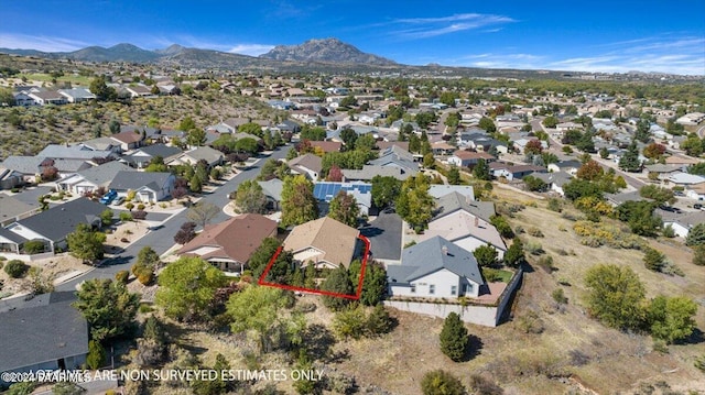 aerial view featuring a mountain view