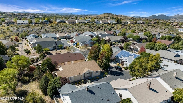 bird's eye view featuring a mountain view