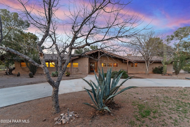 view of front of home