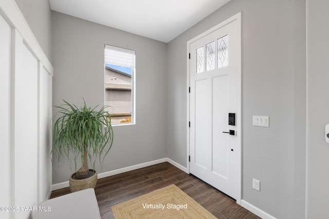 5357 Crescent Edge Dr, Prescott, AZ 86301 - entryway featuring plenty of natural light, dark wood finished floors, and baseboards
