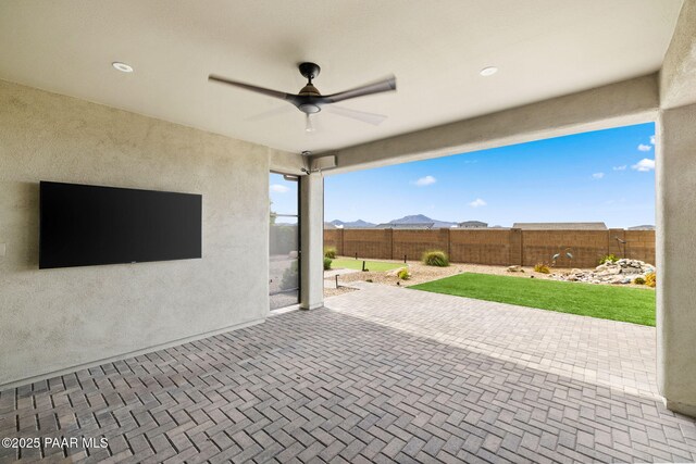 5357 Crescent Edge Dr, Prescott, AZ 86301 - view of patio featuring a ceiling fan