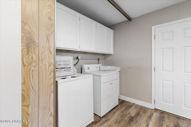 1287 N Lois Dr, Prescott, AZ 86301 - laundry room with cabinet space, washing machine and dryer, and wood finished floors