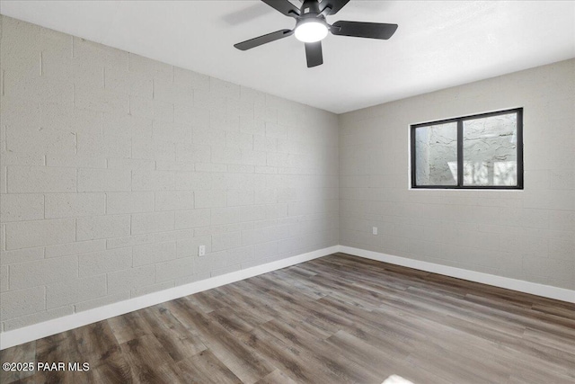 1287 N Lois Dr, Prescott, AZ 86301 - spare room with wood finished floors and a ceiling fan