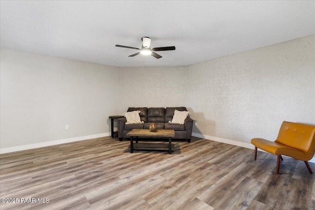 1287 N Lois Dr, Prescott, AZ 86301 - sitting room featuring wood finished floors and ceiling fan