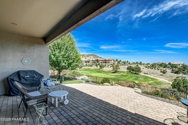 view of patio featuring grilling area