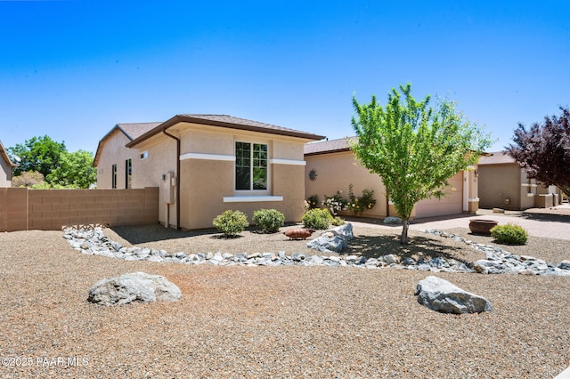 1147 N Lucky Draw Dr, Prescott Valley, AZ 86314 - view of front of house with a garage and stucco siding