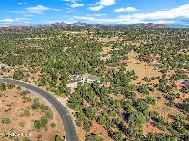 bird's eye view featuring a mountain view