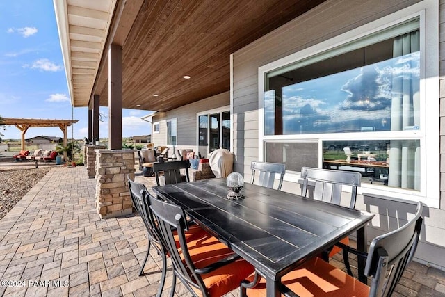 9820 N Echo Ridge Cir, Prescott Valley, AZ 86315 - view of patio / terrace featuring outdoor dining area