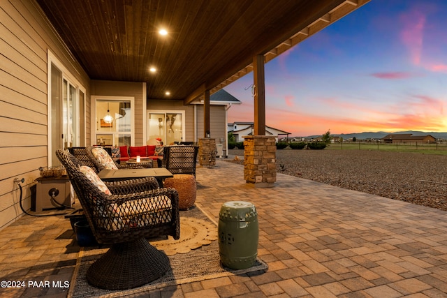 9820 N Echo Ridge Cir, Prescott Valley, AZ 86315 - view of patio / terrace with outdoor lounge area and fence