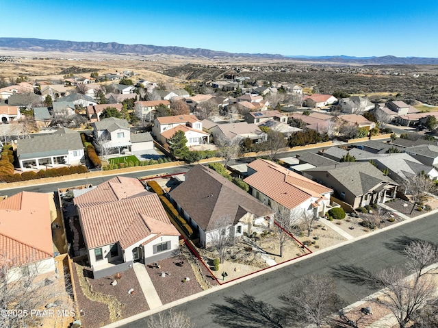 aerial view featuring a mountain view