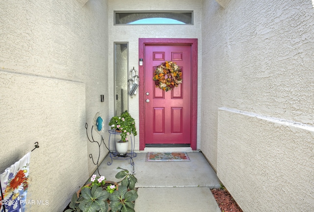 view of doorway to property