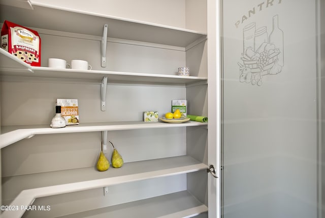 view of pantry