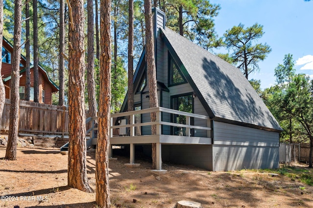 view of rear view of property