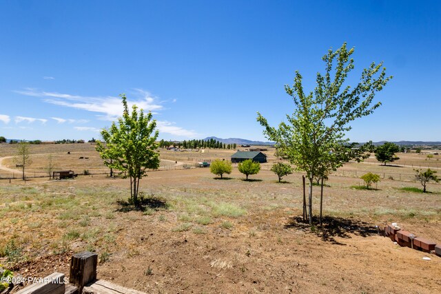 view of yard featuring a rural view