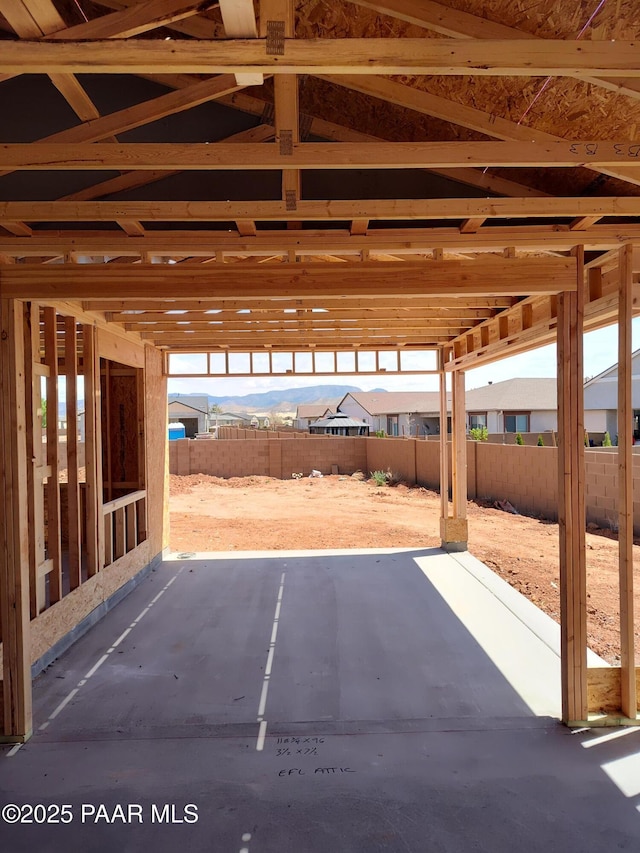 view of patio with a fenced backyard