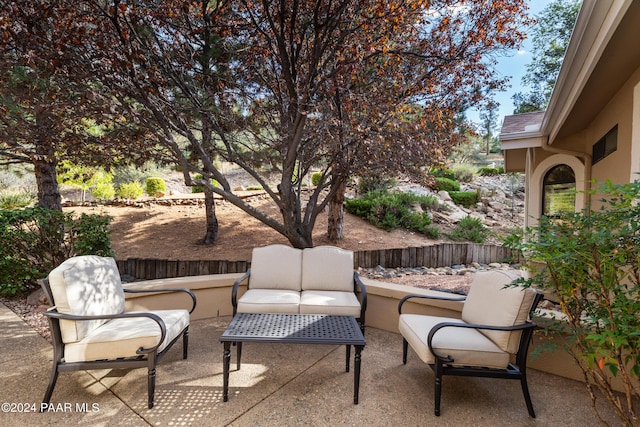 view of patio / terrace with an outdoor hangout area