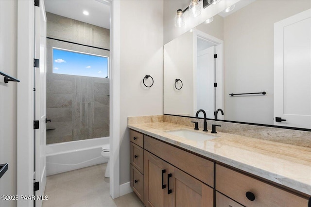 1052 N Cloud Cliff Pass, Prescott Valley, AZ 86314 - full bathroom with toilet, vanity, and shower / tub combination