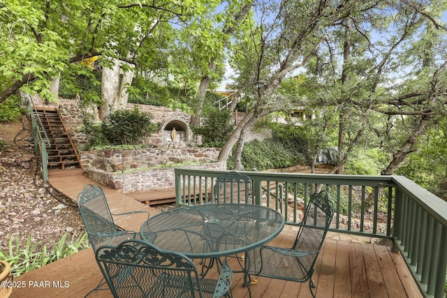 view of wooden terrace