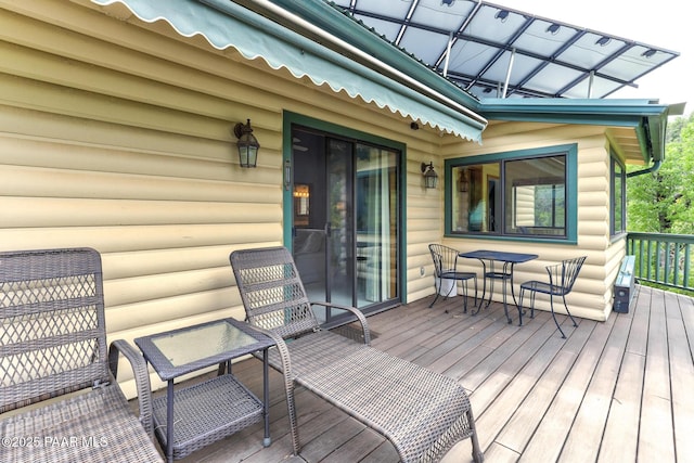 view of wooden terrace