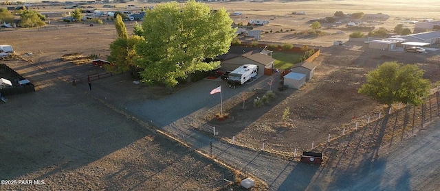 bird's eye view featuring a rural view