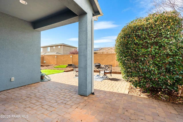 view of patio / terrace featuring a fenced backyard